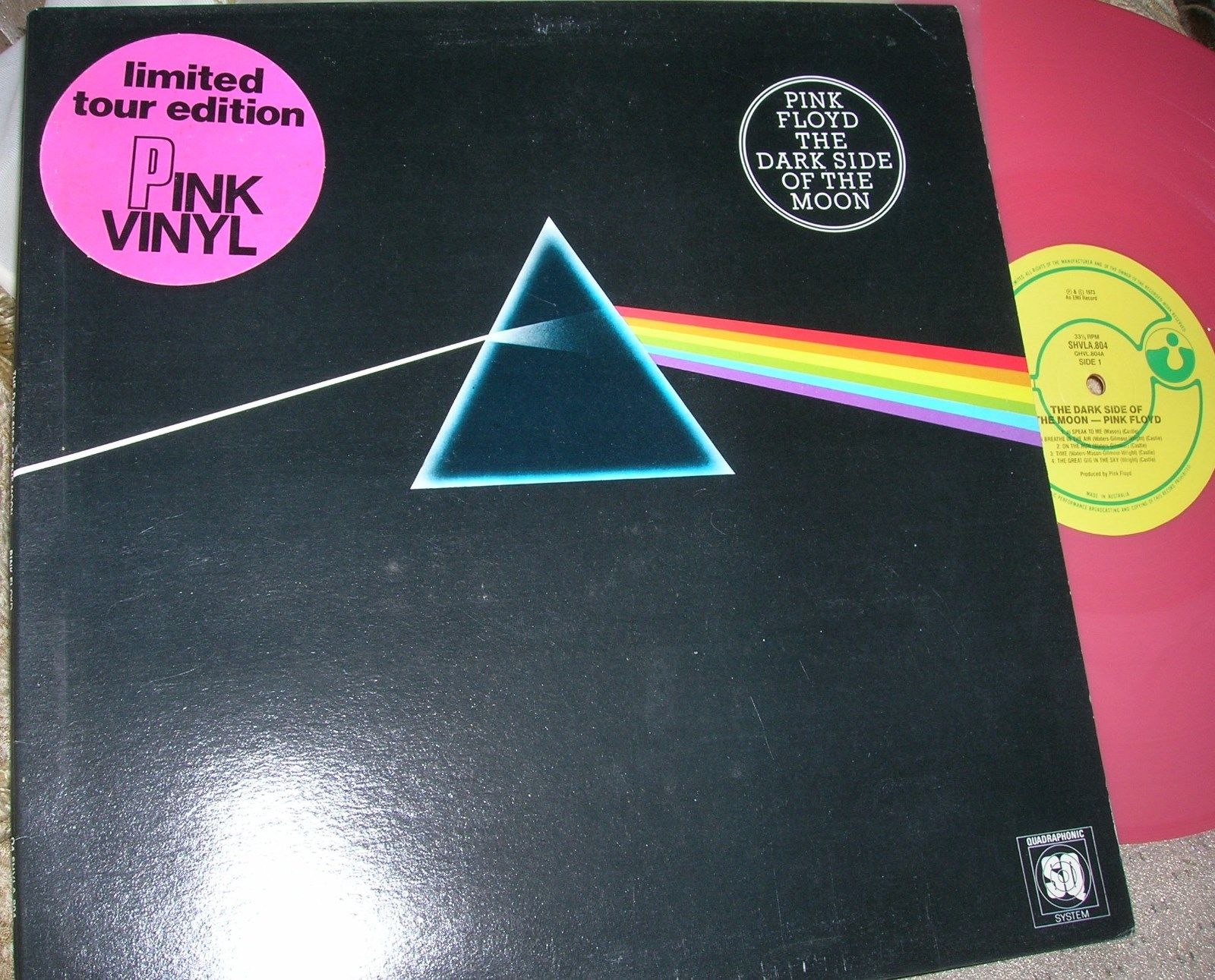  Pink Floyd - Dark Side of the Moon - Pink Vinyl -  Quadraphonic LP - auction details