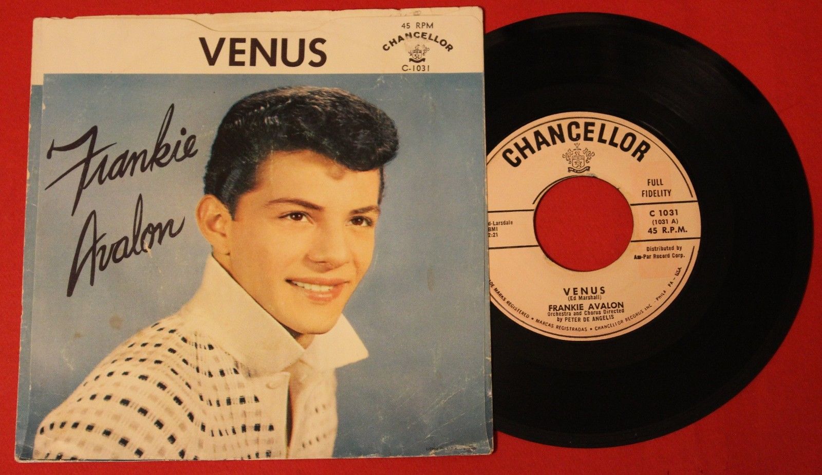 popsike.com - FRANKIE AVALON "Venus" 1959 High Grade TEEN BALLAD with  PICTURE SLEEVE - NM - auction details