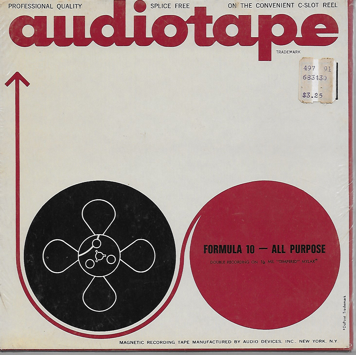  Still Sealed Audiotape Formula 10 Reel to Reel Blank Tape,  2400' X 1/2 Mil. - auction details