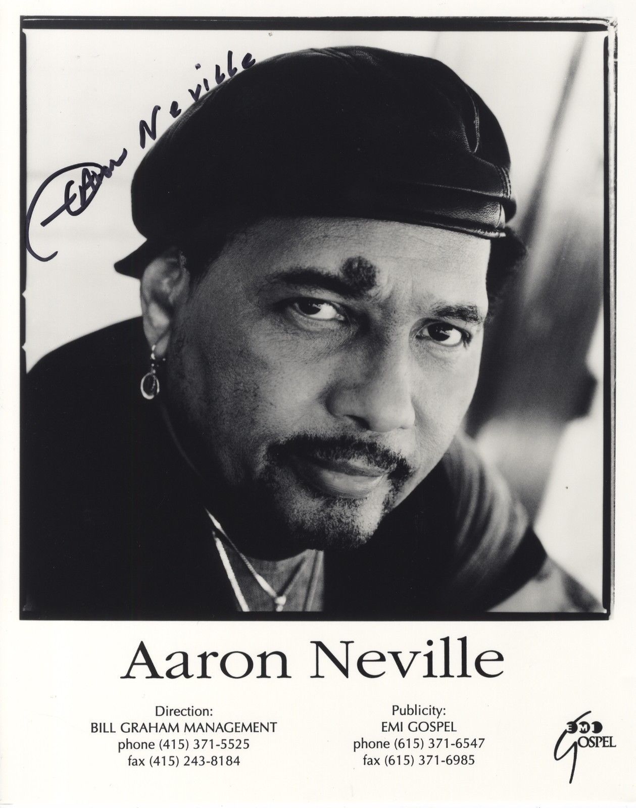 Popsike.com - Aaron Neville - American Soul & R & B Singer Hand Signed ...