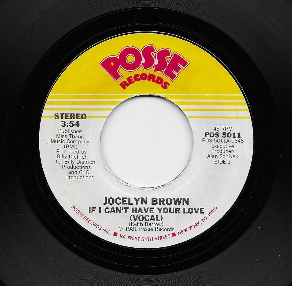 popsike.com - Jocelyn Brown - If I Can't Have Your Love / (inst 