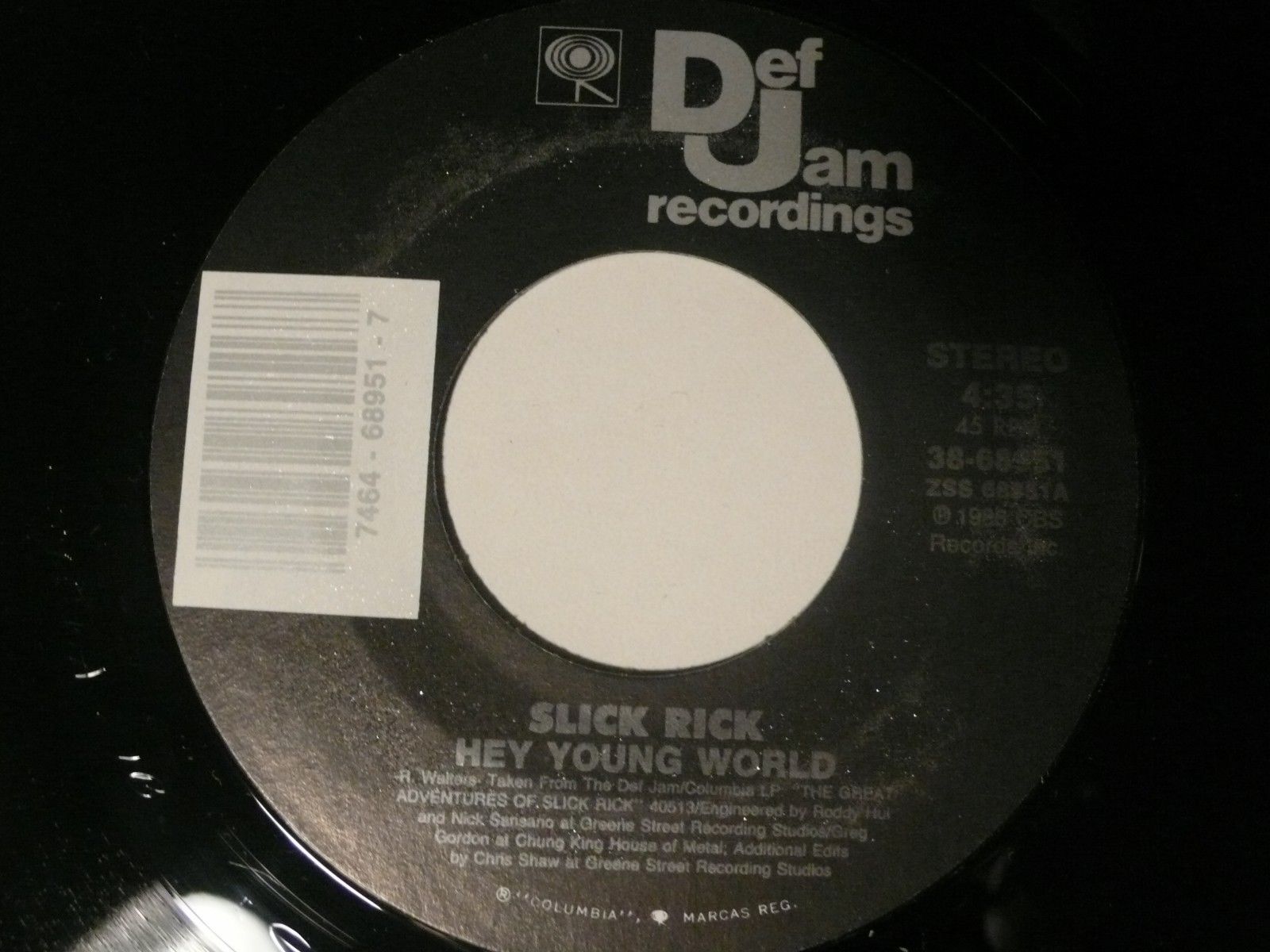 popsike.com - Nos Hip-Hop 45- SLICK RICK - HEY YOUNG WORLD / MONA