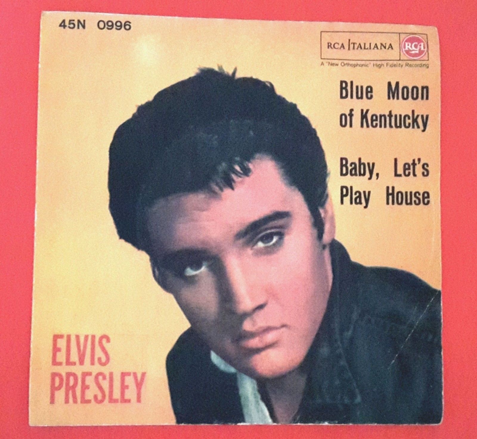 popsike.com - ELVIS PRESLEY(45 RPM-ITALY) 45N 0996 - BLUE MOON OF KENTUCKY (TOP-MUSTARD COVER) - auction details