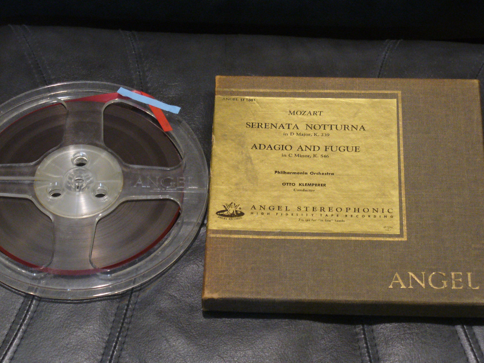  Mozart:Serenata Notturna/Adagio & Fugue 2 Track Inline  Stacked Heads Reel Tape - auction details