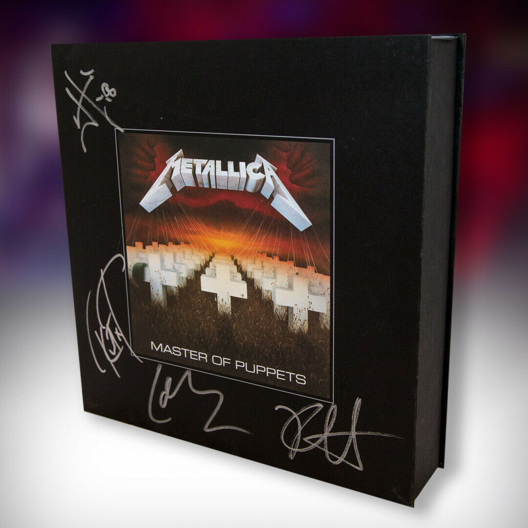 popsike.com - Metallica Autographed Master of Puppets - Remastered ...