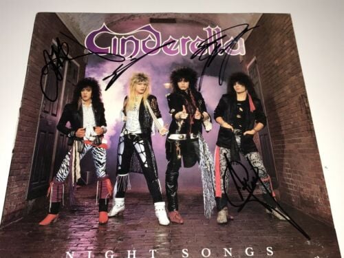 Popsike.com - Cinderella Rare Band Signed Night Songs Vinyl LP Record ...