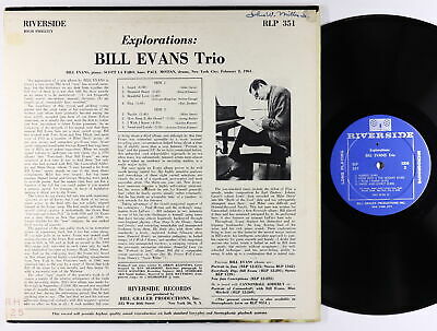 popsike.com - Bill Evans Trio - Explorations LP - Riverside - RLP 351 ...