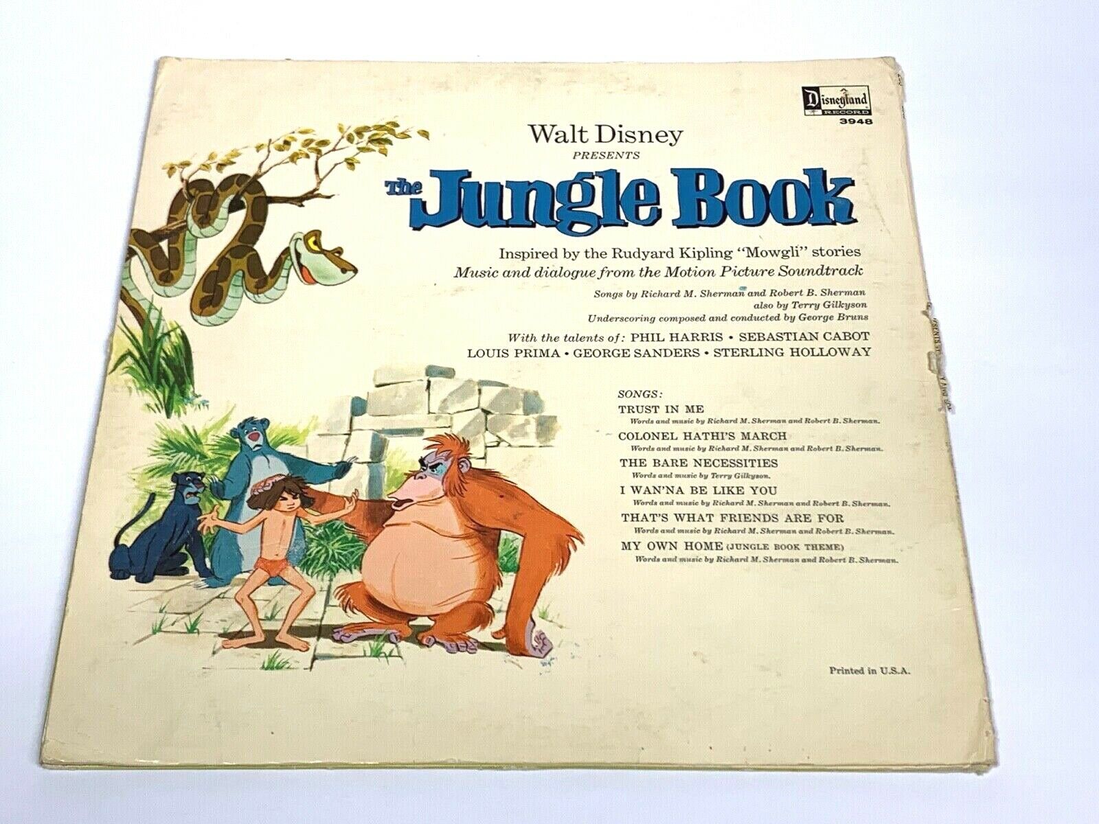 Popsike.com - Walt Disney's The Jungle Book 12” Vinyl Record & Book ...