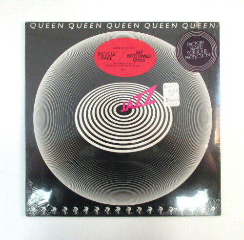  QUEEN JAZZ 1978 ORIGINAL RARE SEALED VINYL LP ELEKTRA 6E166  HYPE STICKER +POSTER - auction details