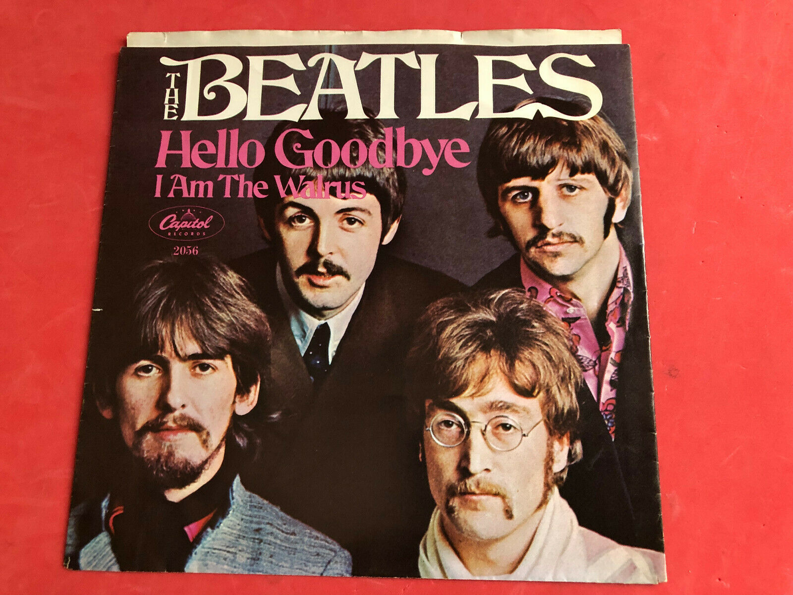  The Beatles 45 RPM HELLO GOODBYE, 1967 Capitol Records w/  picture sleeve VG+ - auction details