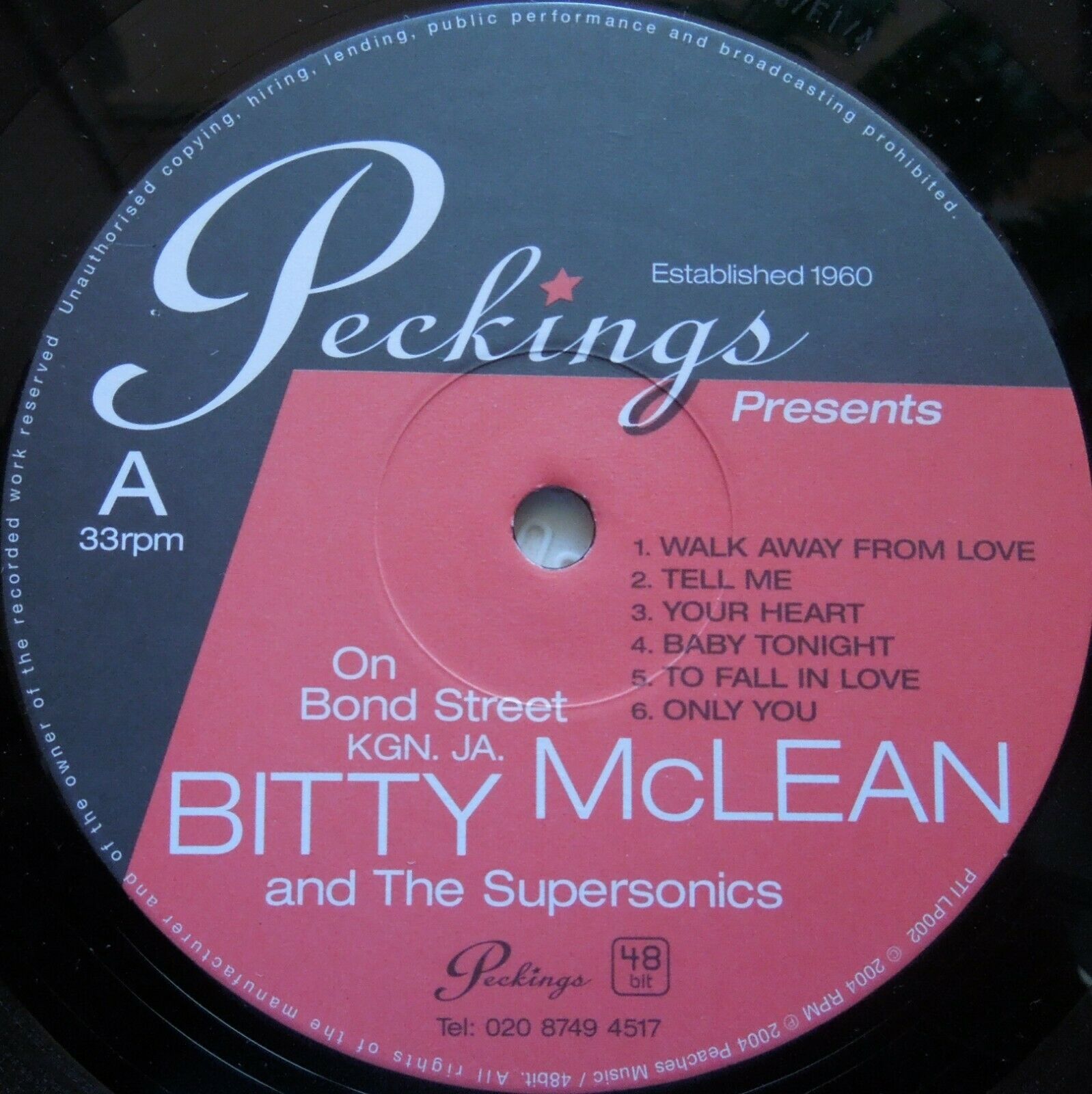 名盤Bitty McLean / ON BOND STREET Peckings - レコード