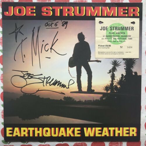popsike.com - JOE STRUMMER EARTHQUAKE WEATHER SIGNED '89 VINYL LP 