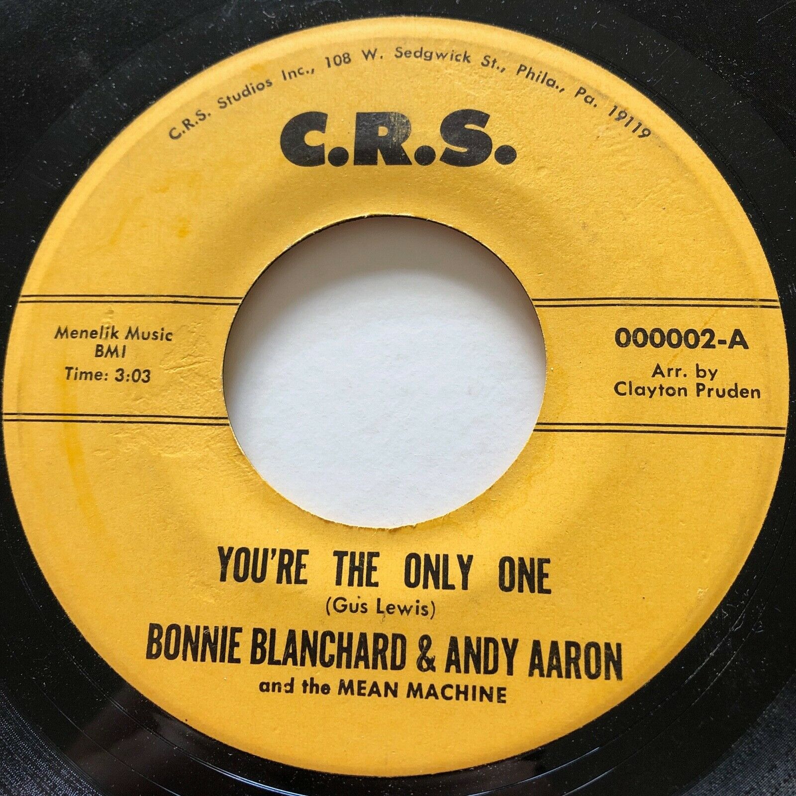 Crossover Soul Funk Bonnie Blanchard Youre The Only One Crs 45 Rare Auction 