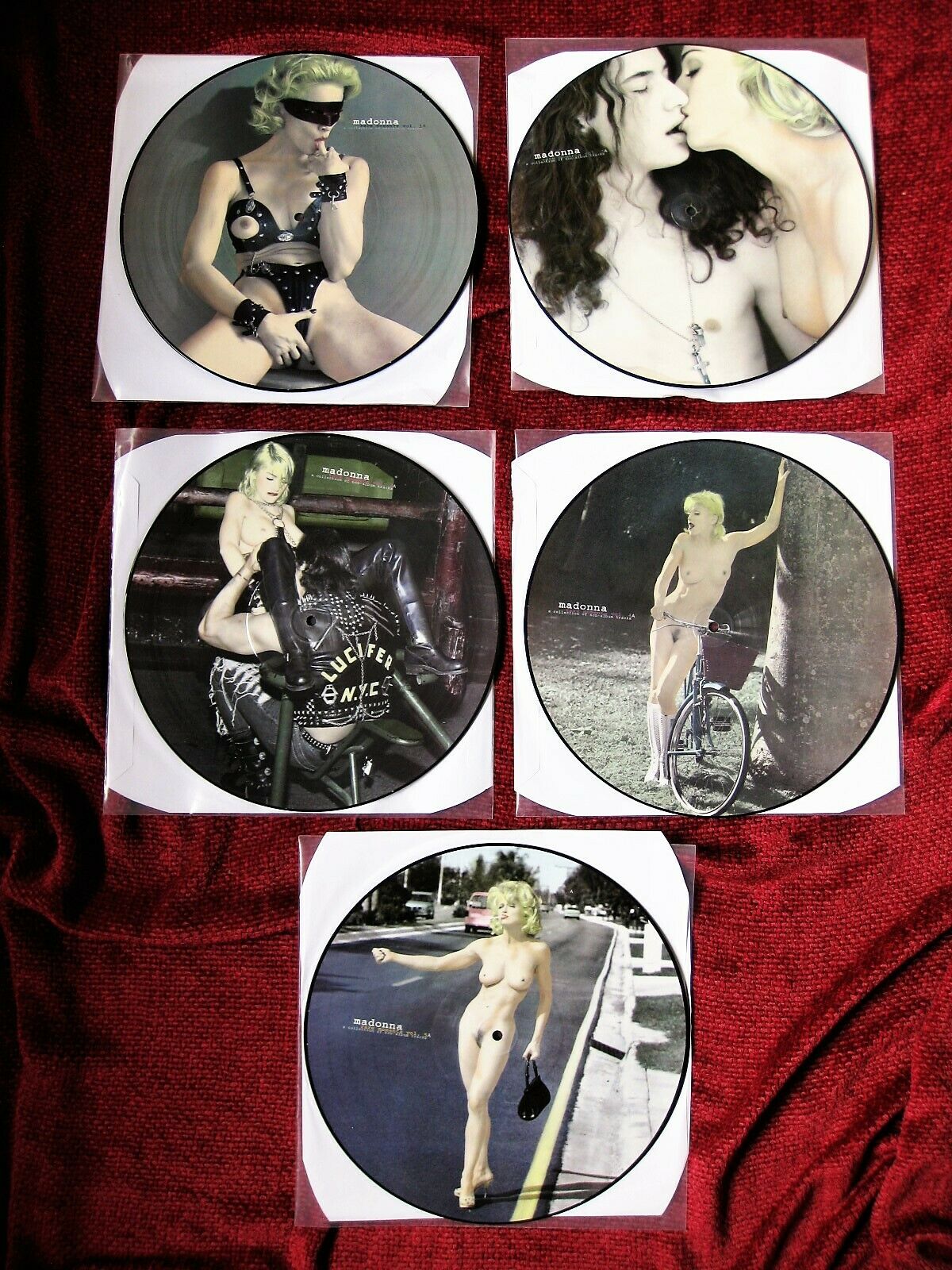 popsike.com - Madonna 5 PICTURE DISC COMPLETE SET Sex Book Promo LP Vinyl  Records Erotica Dita - auction details