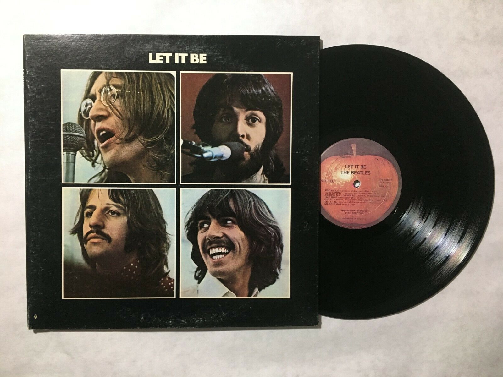 popsike.com - The Beatles Let It Be LP Red Apple Label AR