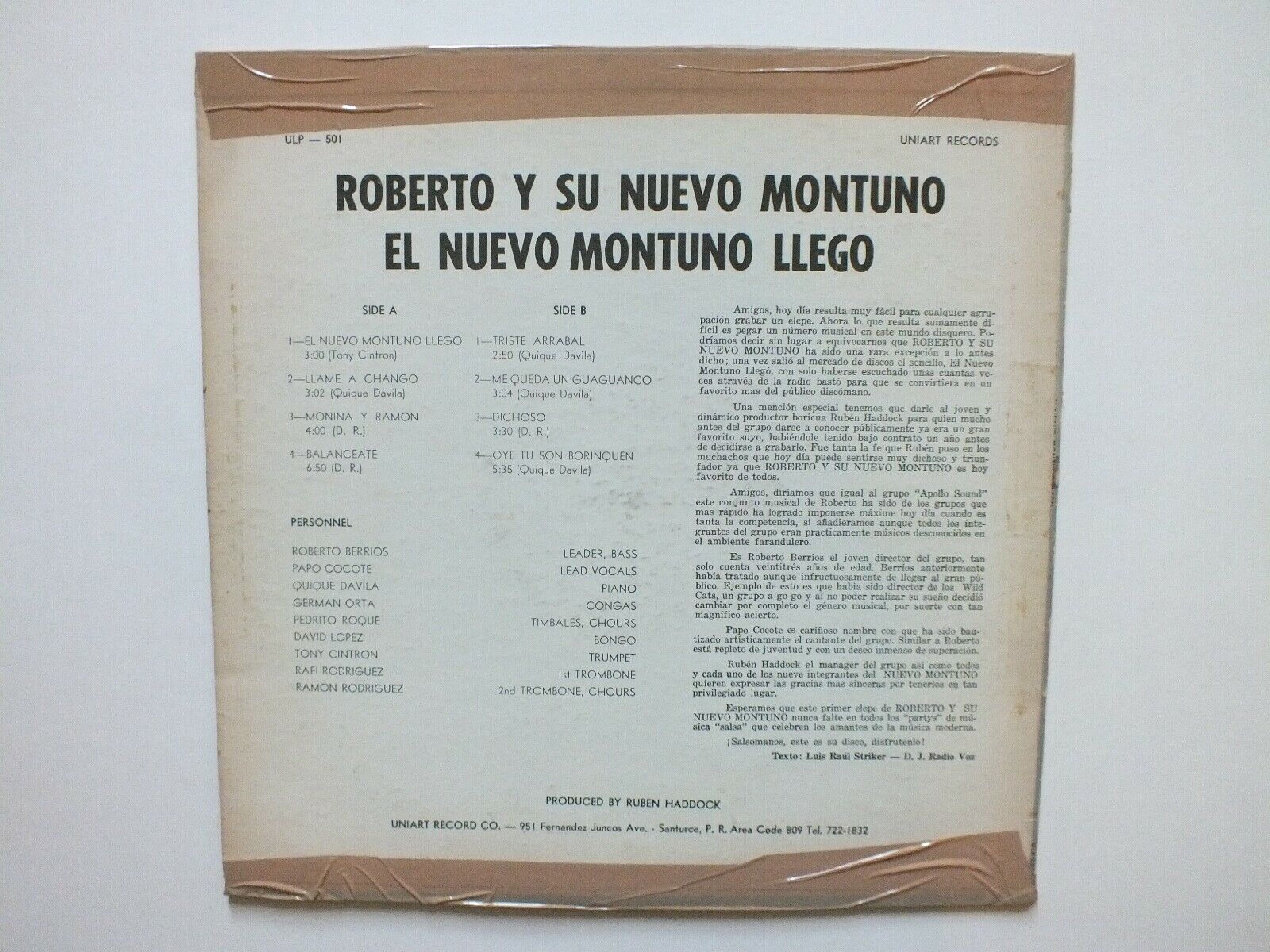 popsike.com - ROBERTO Y SU NUEVO MONTUNO EL NUEVO MONTUNO LLEGO LP