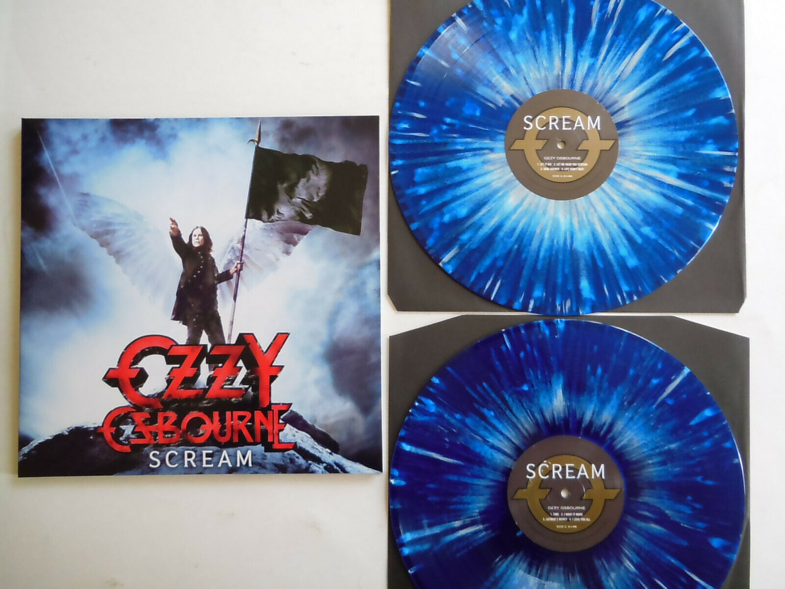 popsike.com - Ozzy Osbourne - Scream-LP, 2x blue splatter vinyl 