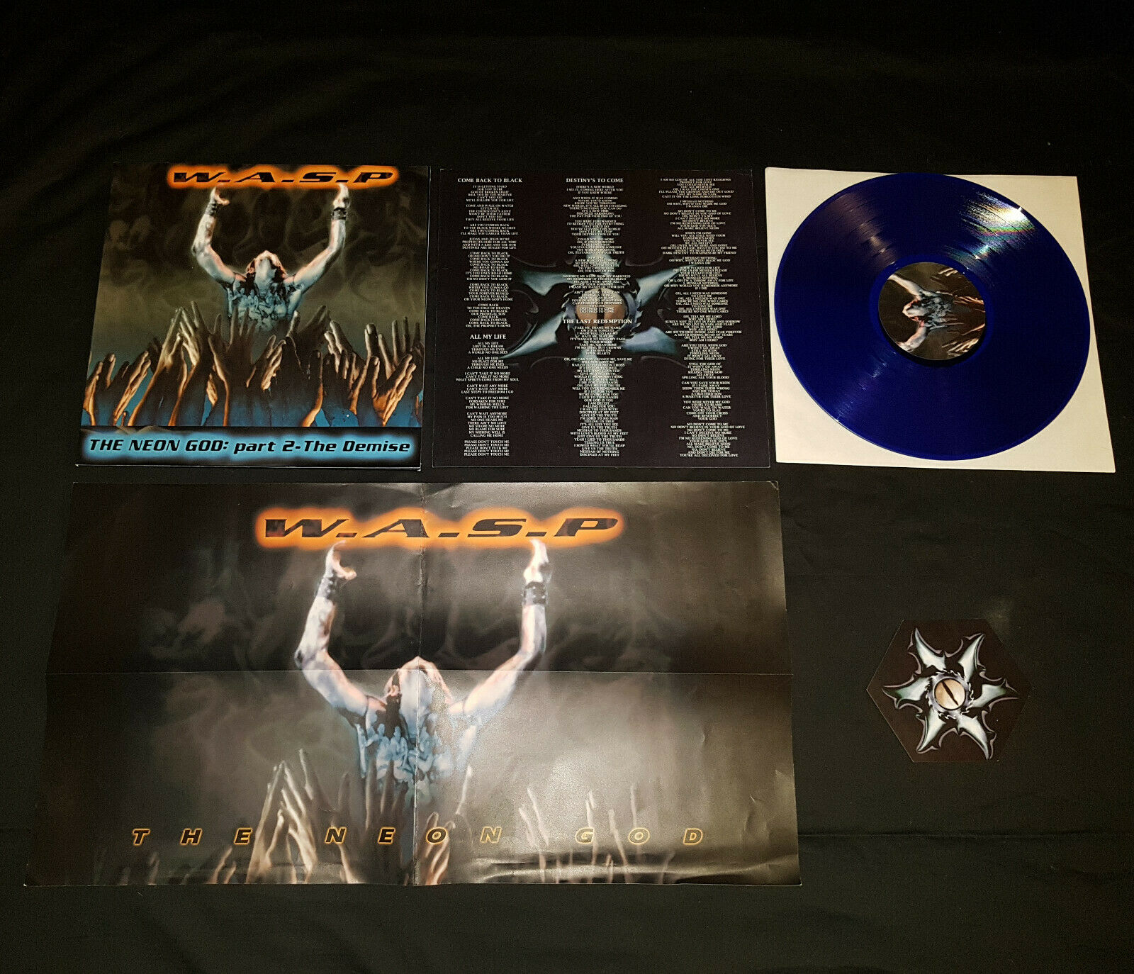 popsike.com - W.A.S.P - Neon God Part 2 Demise WASP LP record Blue