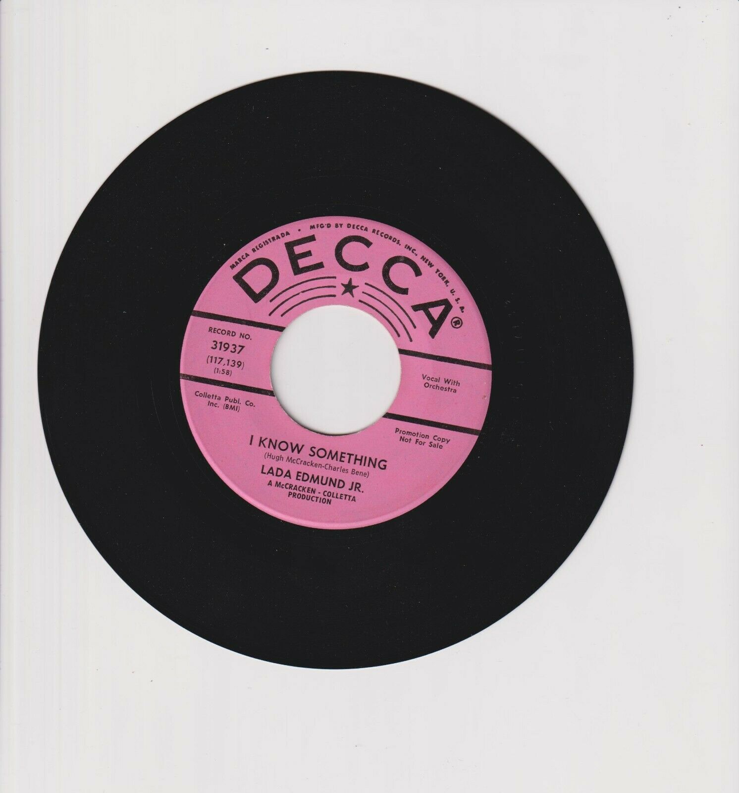 Northern Soul 45 R Pm Lada Edmund Jr On Decca Records Auction Details 