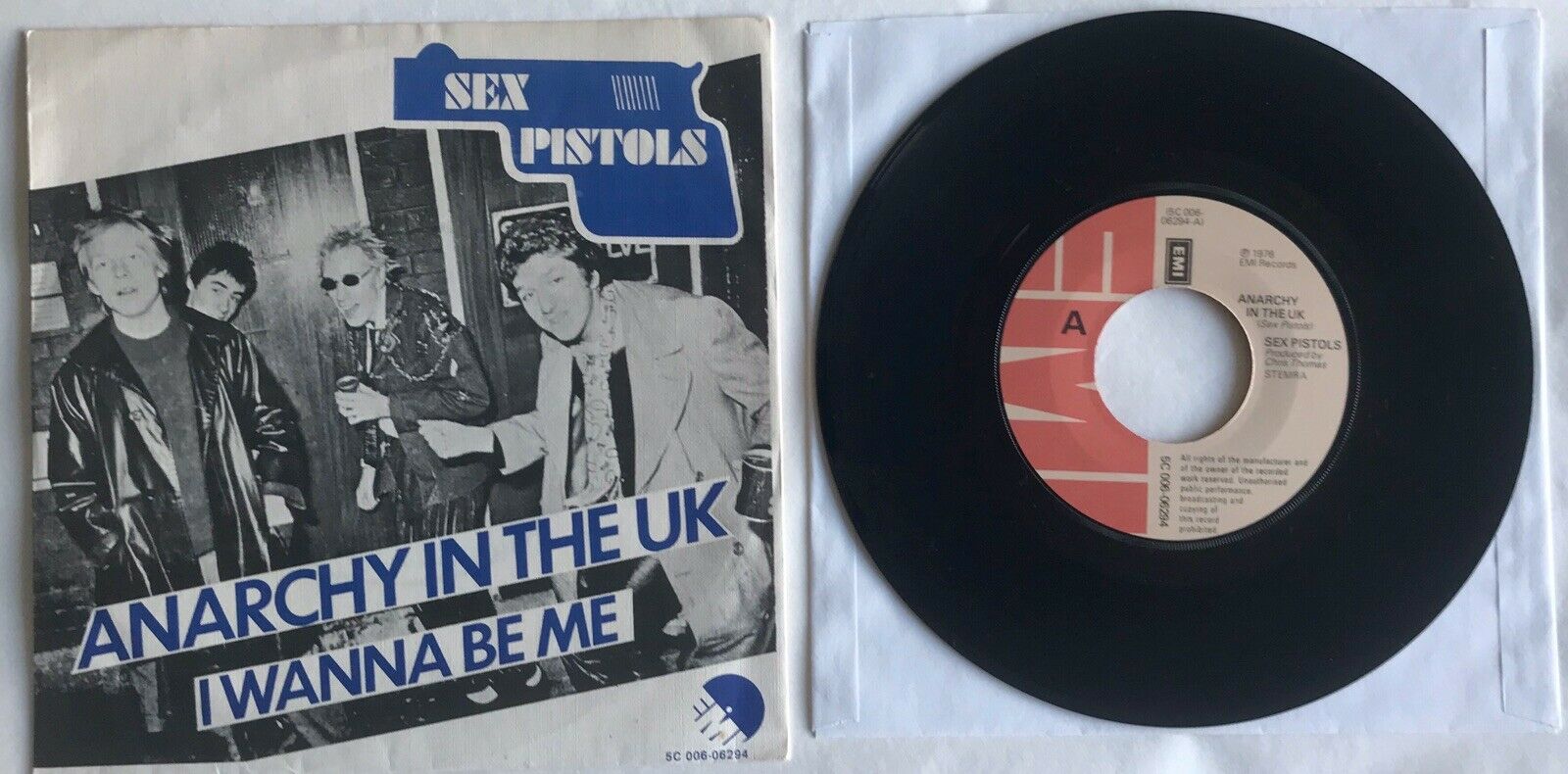 popsike.com - SEX PISTOLS ANARCHY IN THE UK NETHERLANDS / DUTCH 7” VINYL  SINGLE BEAUTIFUL PUNK - auction details