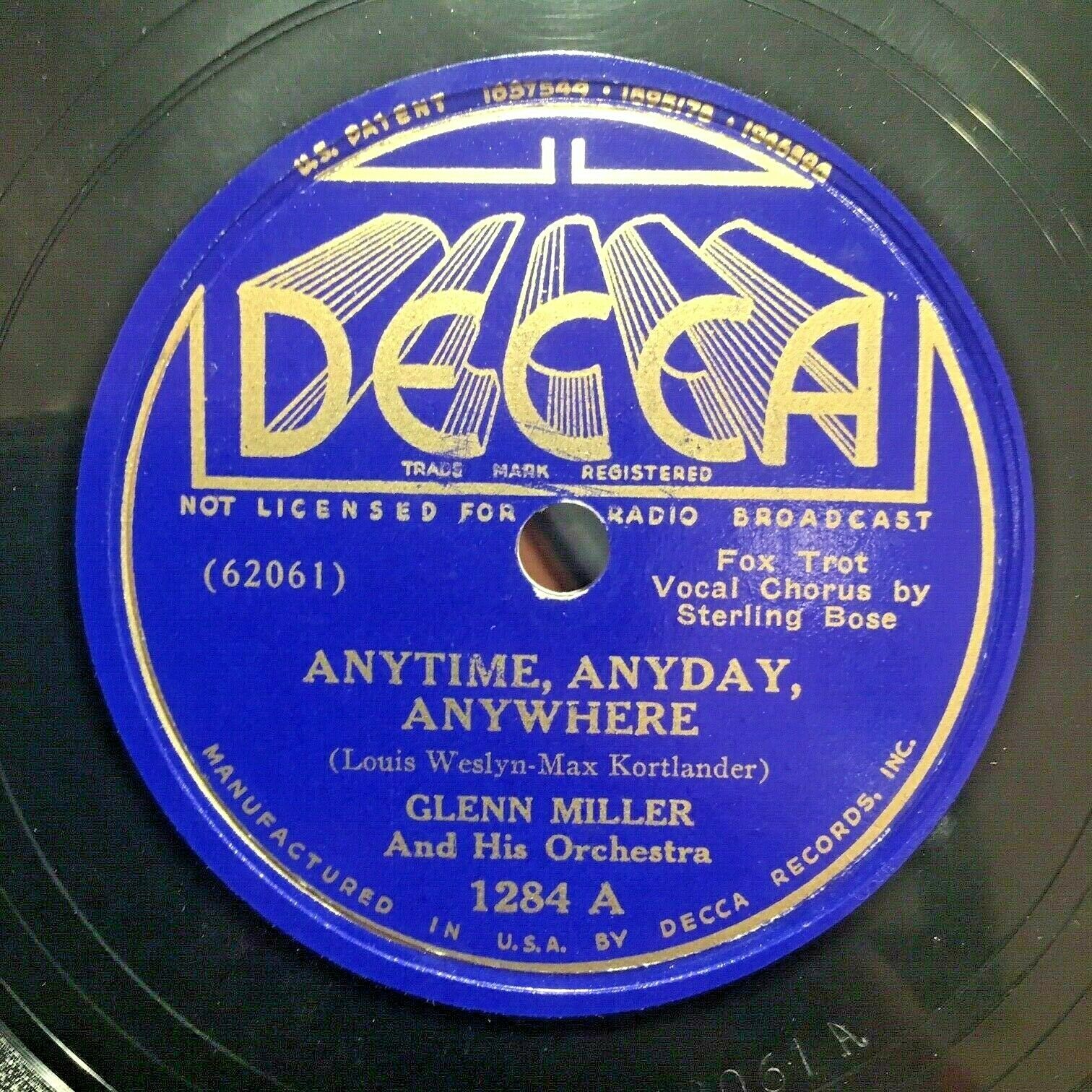 popsike.com - Glenn Miller, early 78 rpm on Decca 1284 (1937) 