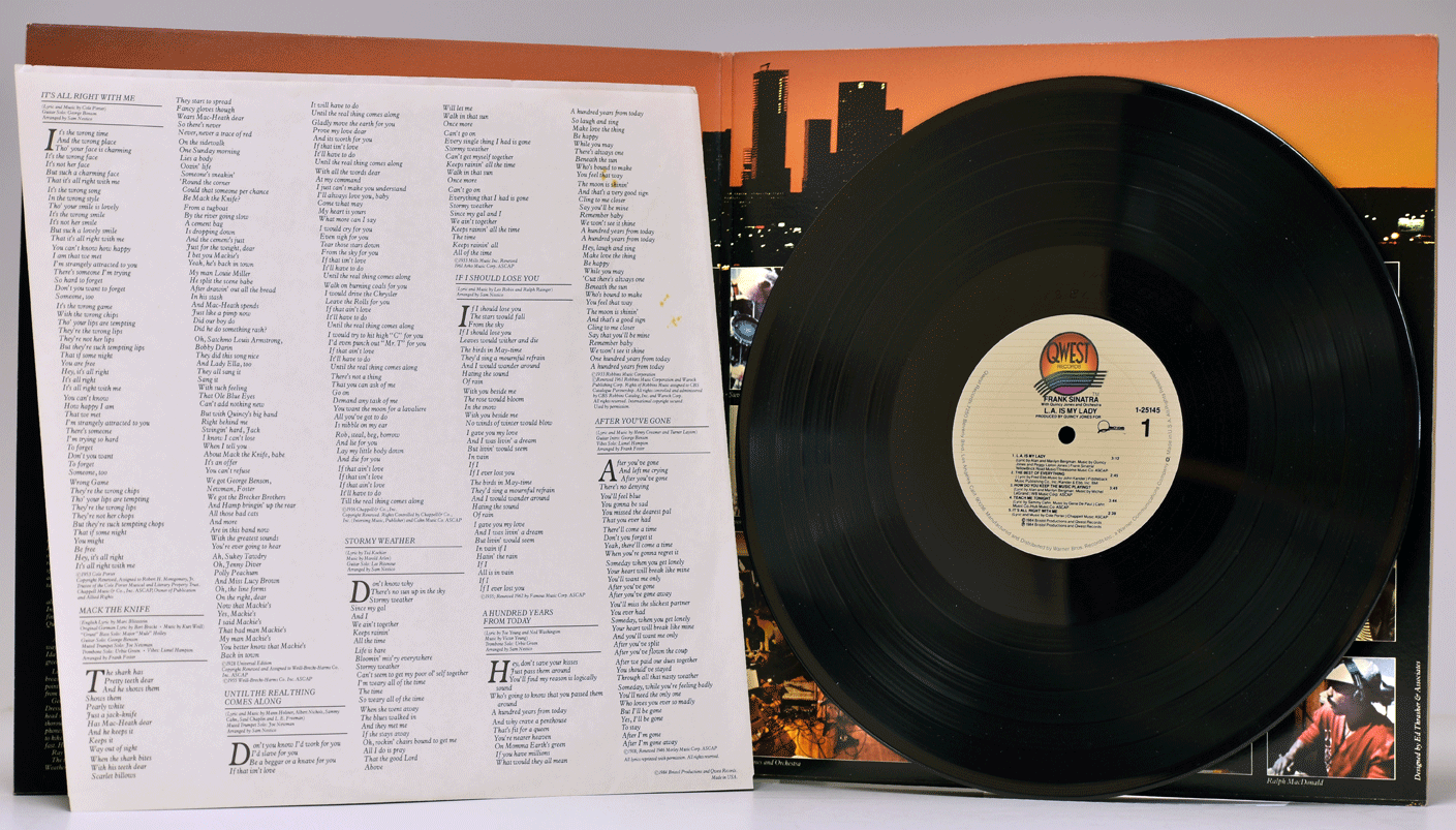 popsike.com - L.A. IS MY LADY - Frank Sinatra w Quincy Jones & Orchestra,  Qwest-9 25145-1 - auction details