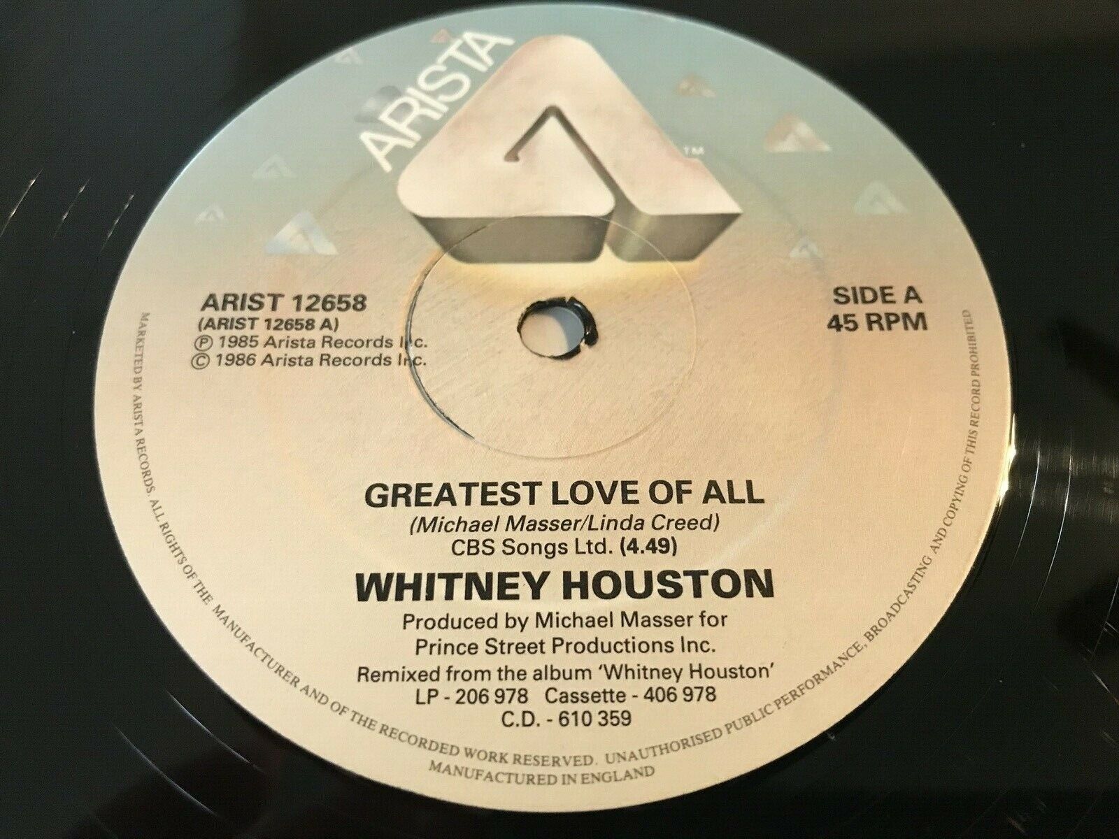 popsike.com - WHITNEY HOUSTON-GREATEST LOVE OF ALL-1986 Vinyl