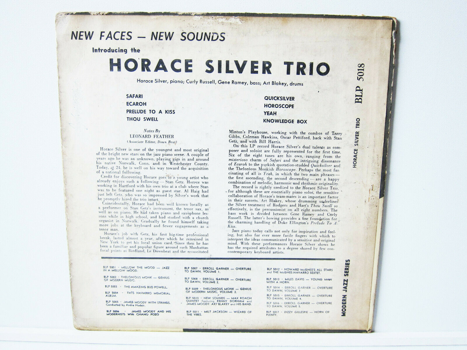 popsike.com - HORACE SILVER TRIO - New Faces New Sounds - BLUE