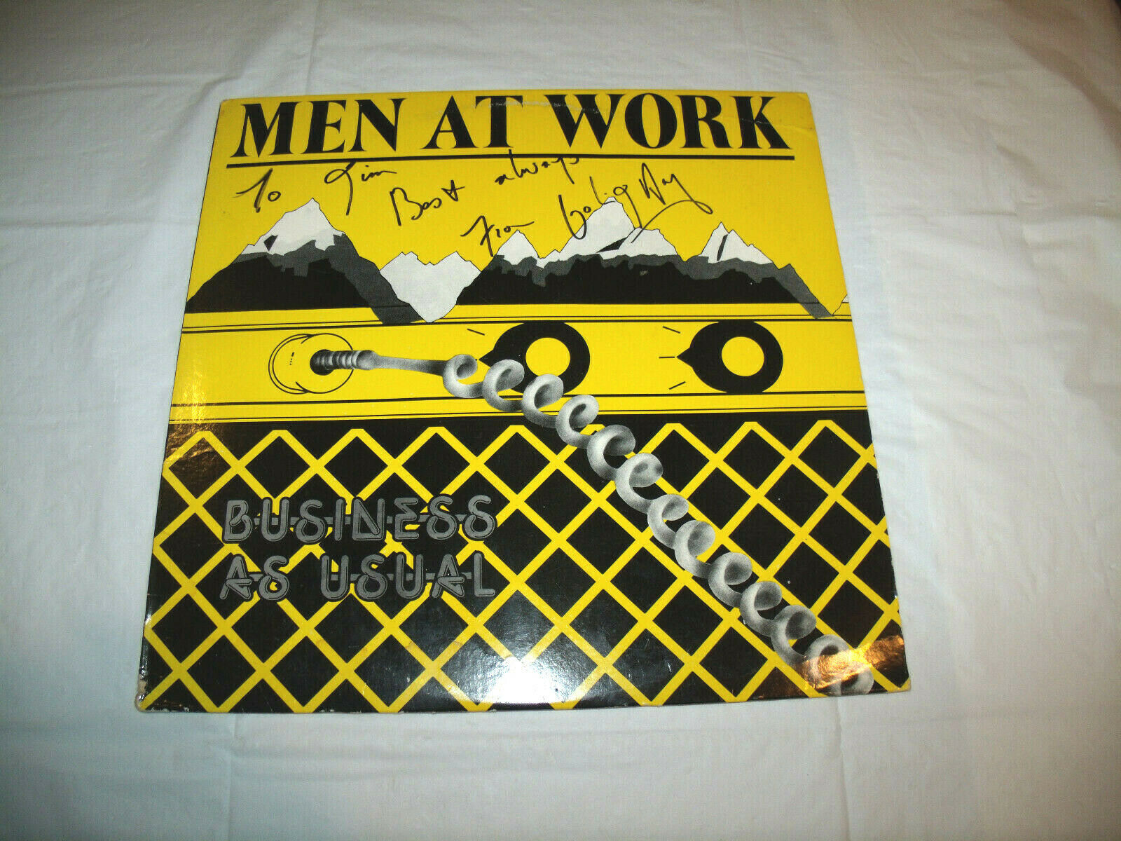 popsike.com - Men At Work - Business As Usual 1982 LP SIGNED by