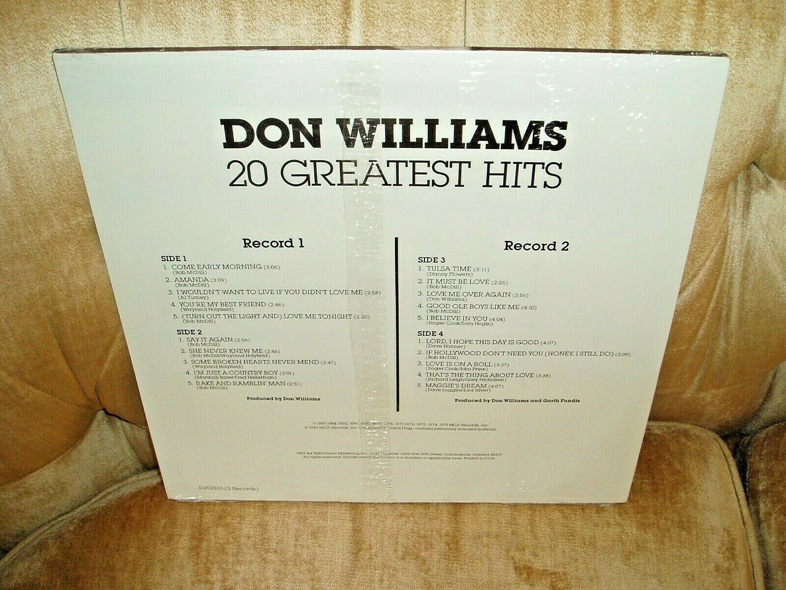 Popsike.com - The Best Of Don Williams - 20 Greatest Hits - 2 SEALED ...