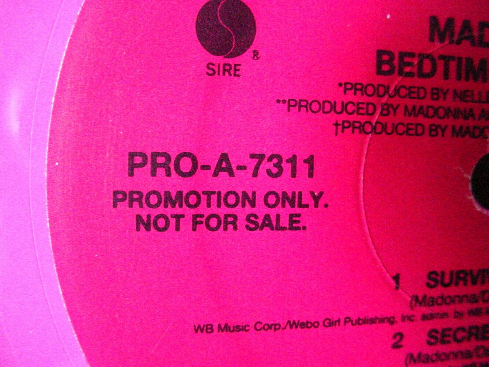  MADONNA Bedtime Stories PROMO PINK VINYL Double LP 1994  MAVERICK SIRE PRO-A-7311 - auction details