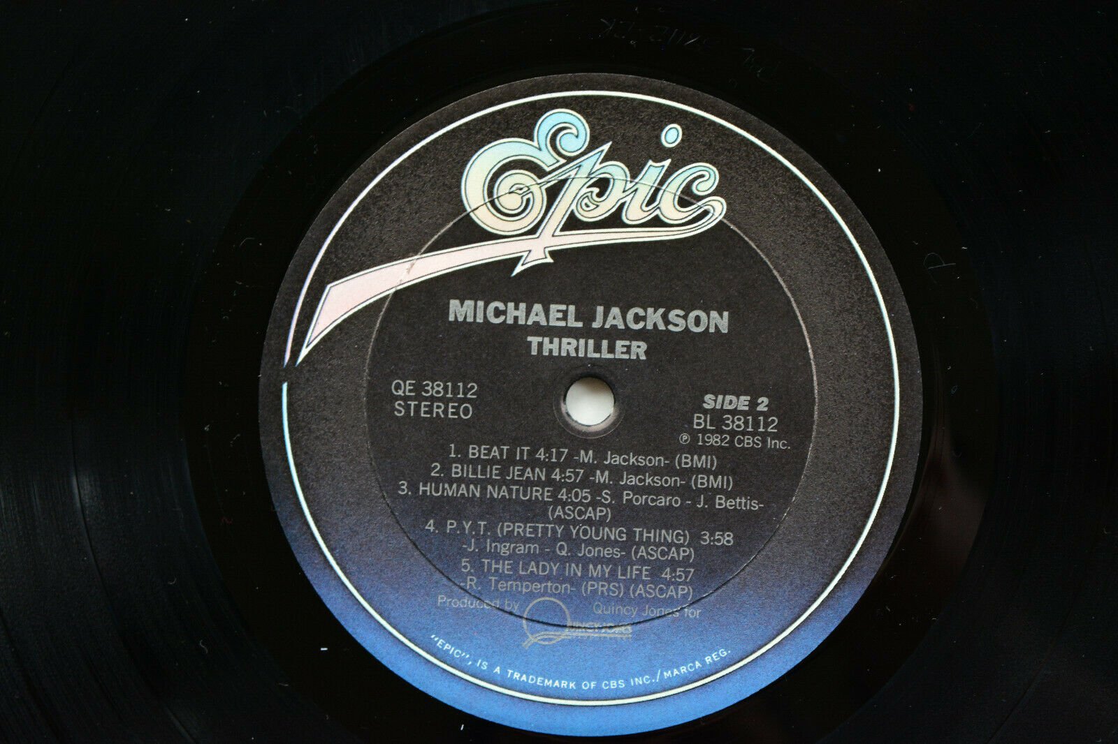 Popsike.com - MICHAEL JACKSON Thriller QE-38112 Epic Record Micheal 1st ...