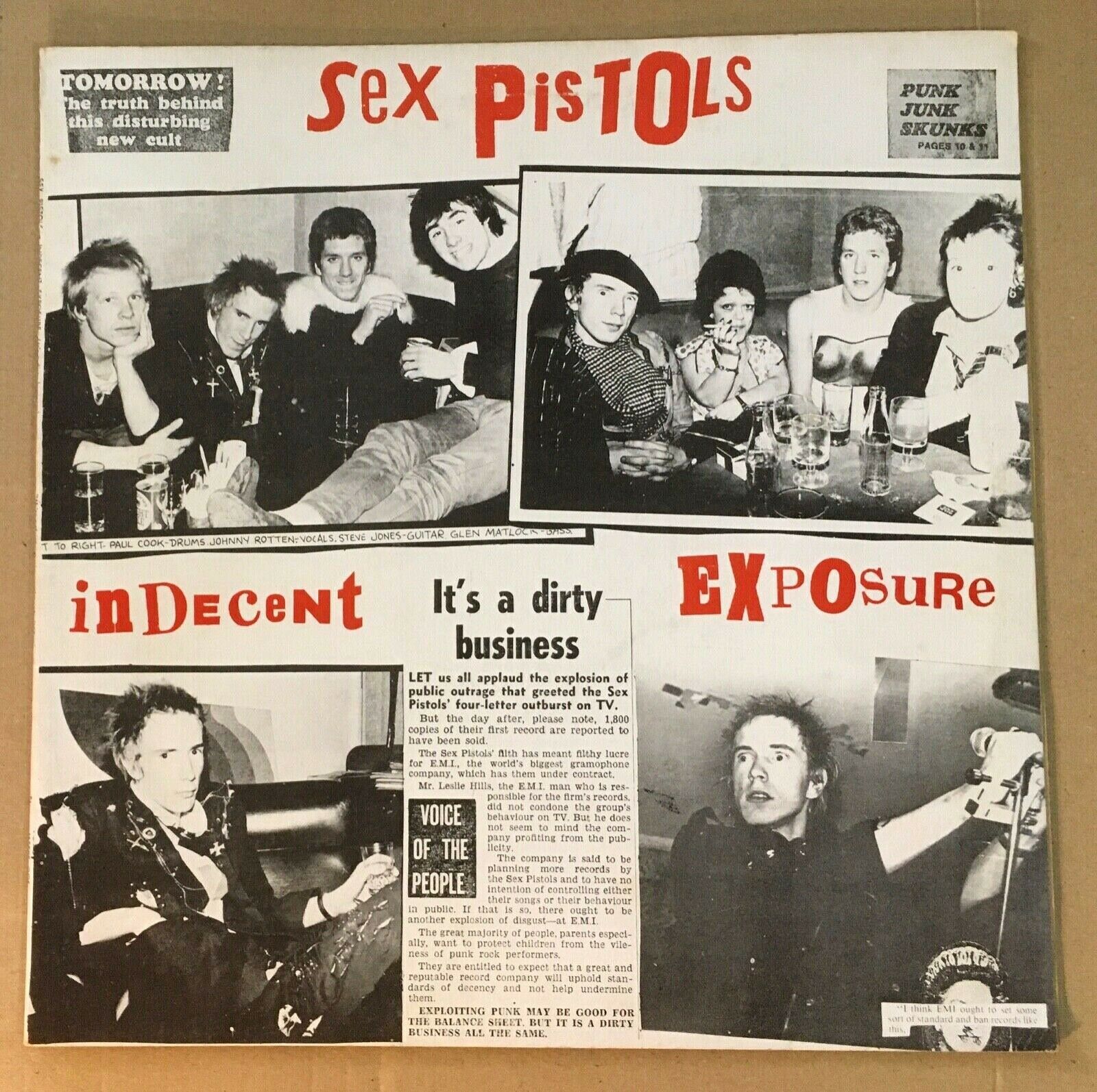 popsike.com - SEX PISTOLS Indecent Exposure Live Burton UK Sept 24,1976 UK  1st Press - auction details