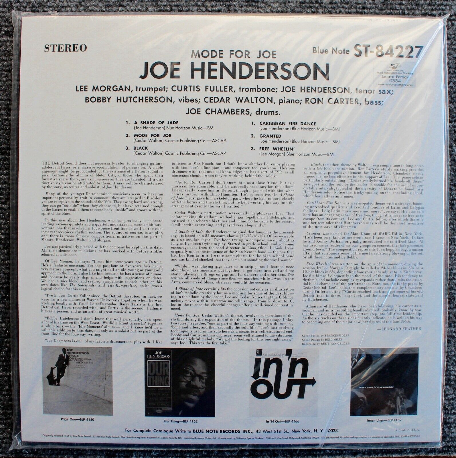 popsike.com - Joe Henderson Mode For Joe Music Matters 45rpm Blue