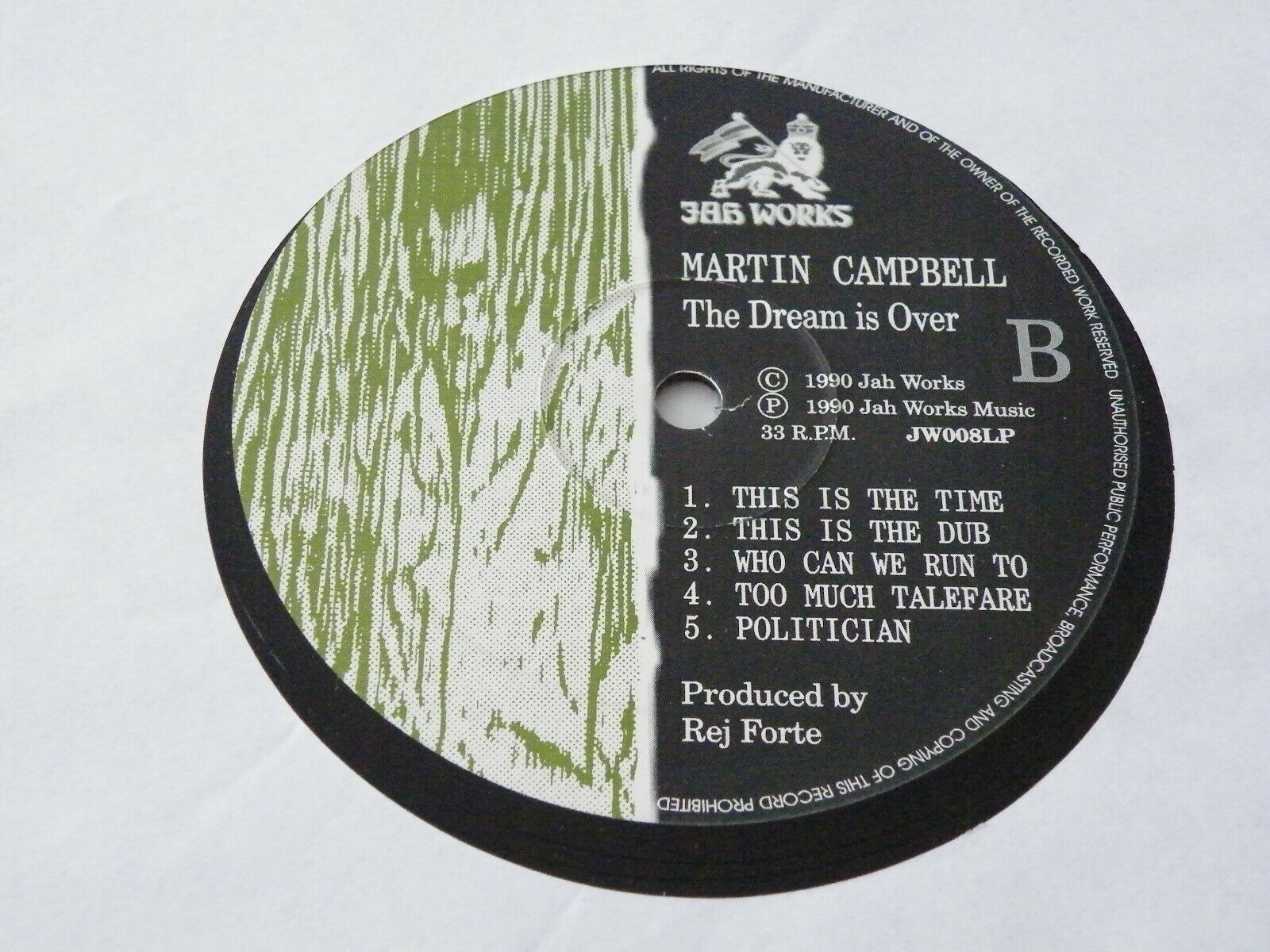 popsike.com - MARTIN CAMPBELL 'THE DREAM IS OVER' LP UK JAH WORKS 