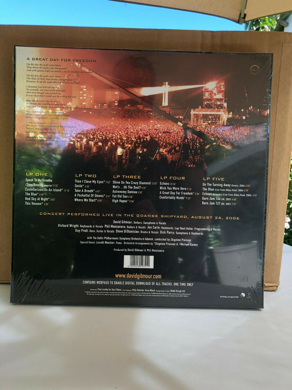 popsike.com - David Gilmour - Live In Gdansk von David Gilmour 5 Vinyl ...