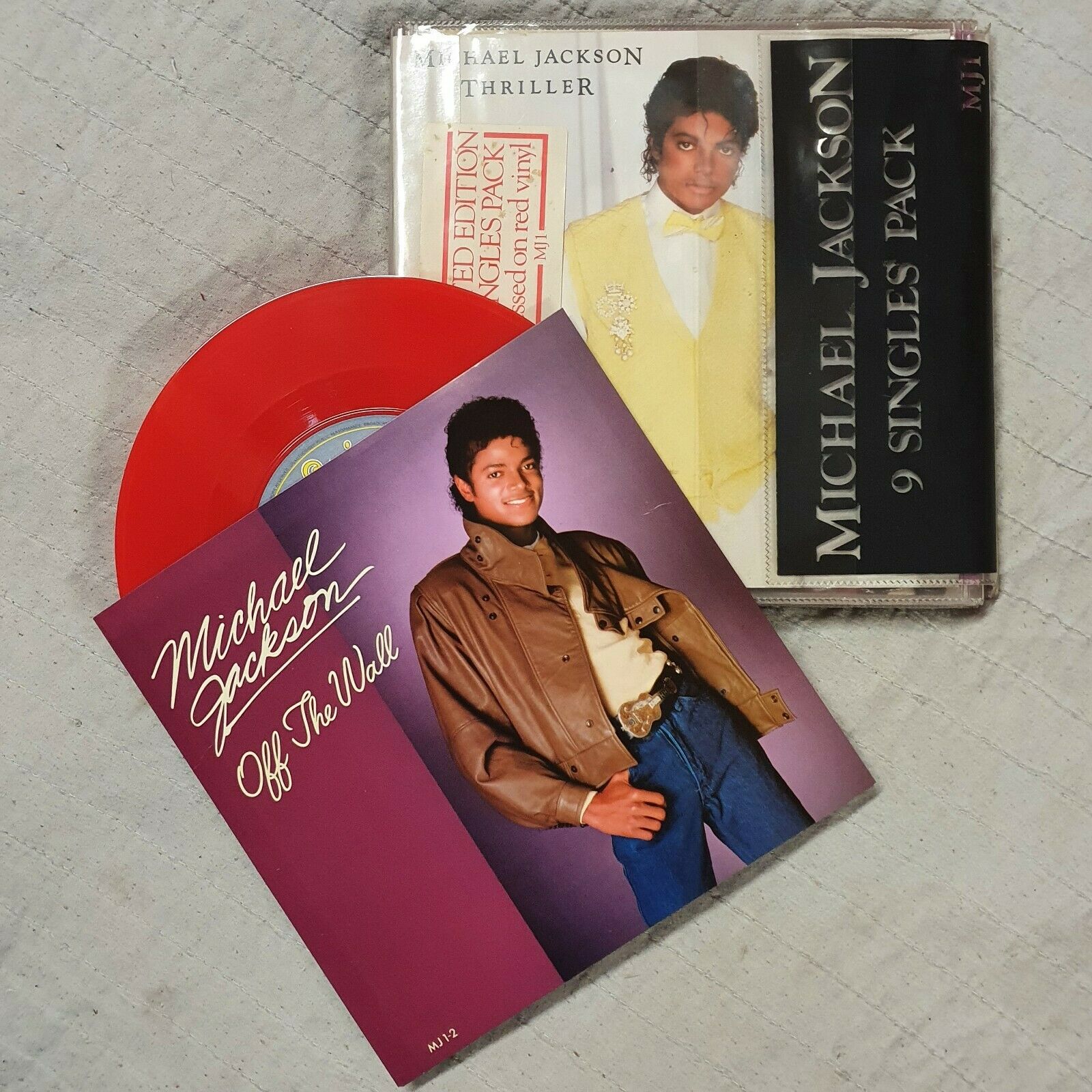 popsike.com - Michael Jackson 9 Singles Pack Red Vinyl 7 inch Mint