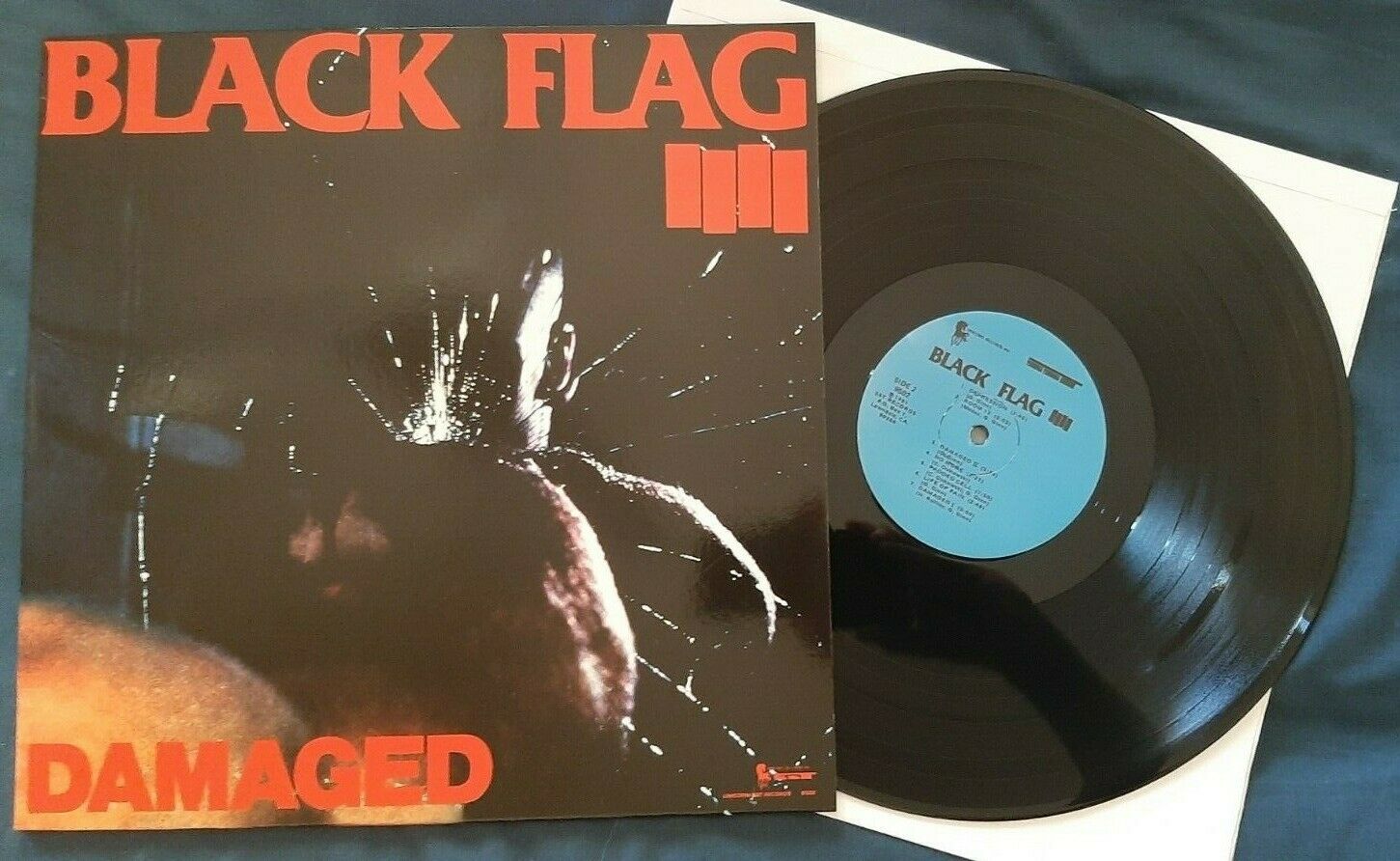  BLACK FLAG damaged LP RARE REEDITION REPRESS MINT