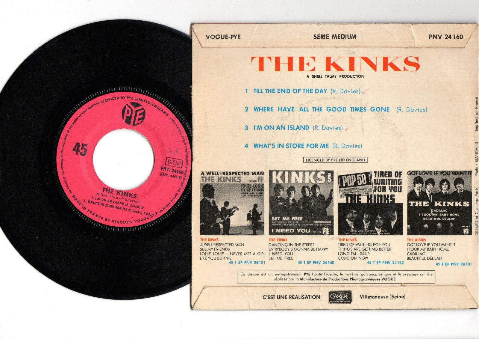 popsike.com - THE KINKS Till The End Of The Day *4 TRACK PYE EP