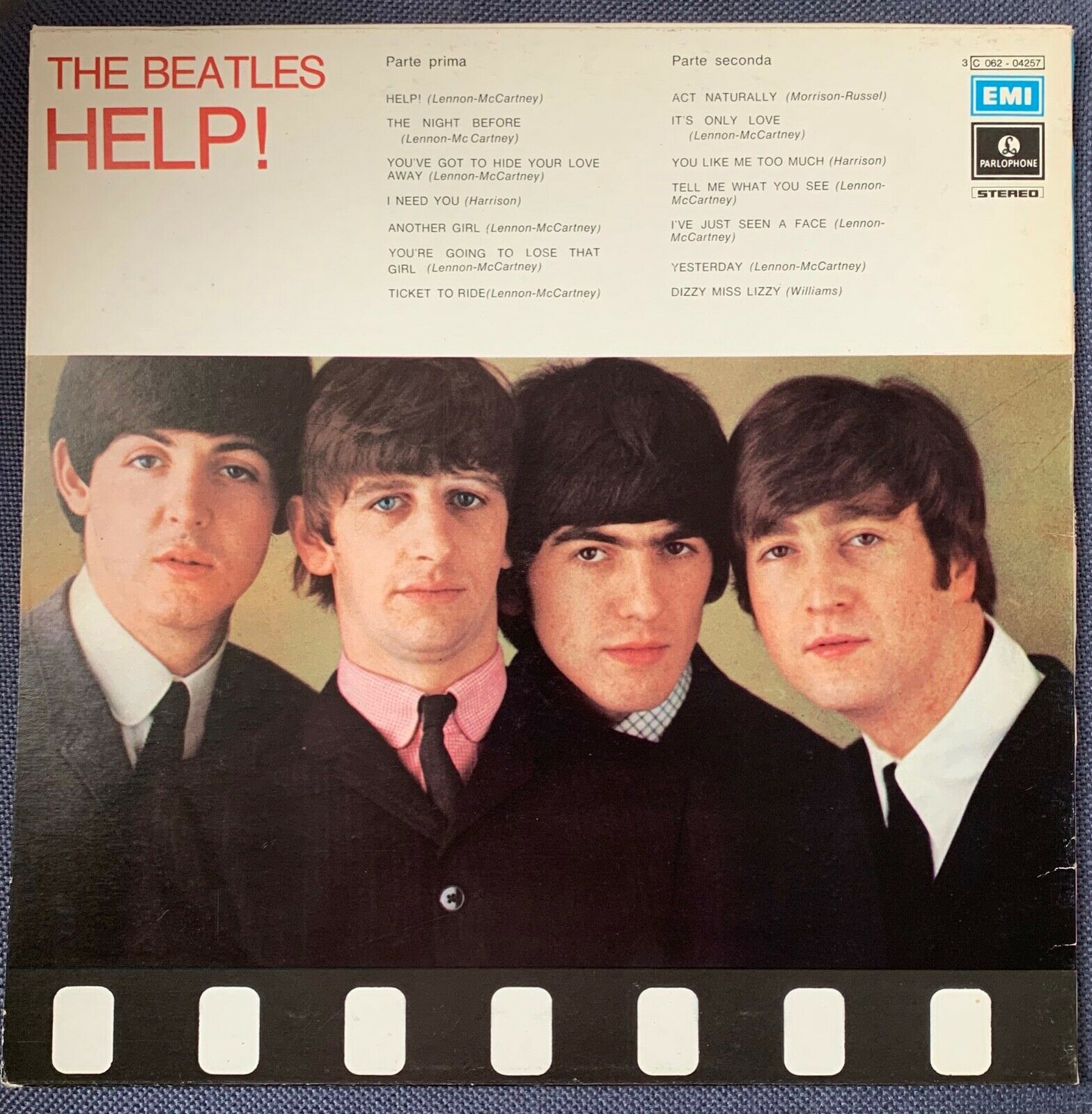 Pic 1 THE <b>BEATLES</b> Help LP ITALIAN Repress Italy.