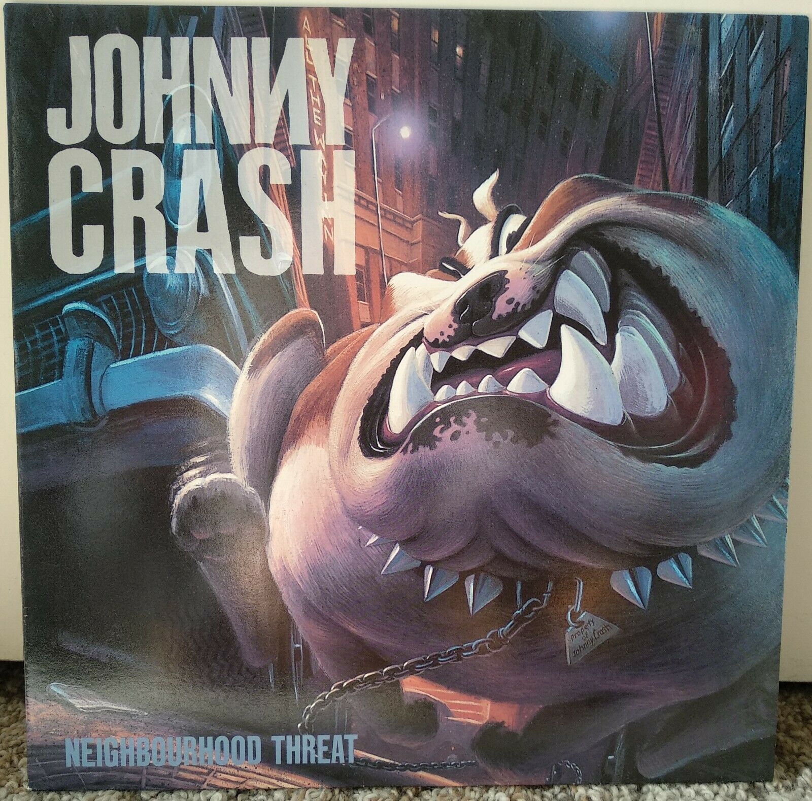 popsike JOHNNY CRASH Neighbourhood Threat 1990 LP Skid Row