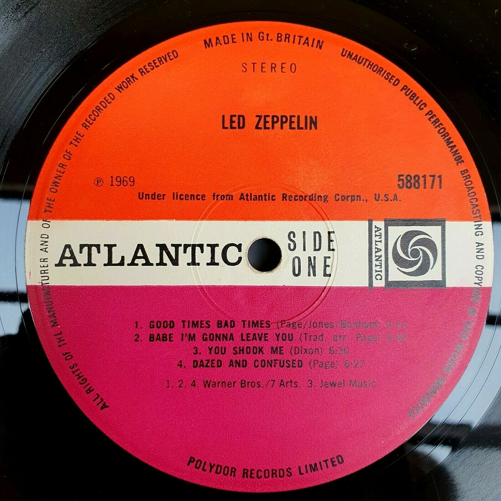 popsike.com - Led Zeppelin 1 Silver Stripe UK 1st pressing 1969 A1