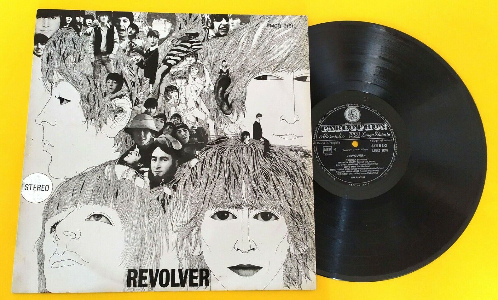 Popsike Com THE BEATLES RPM ITALY PMCQ REVOLVER STEREO COPY WITH SILVER STAMP