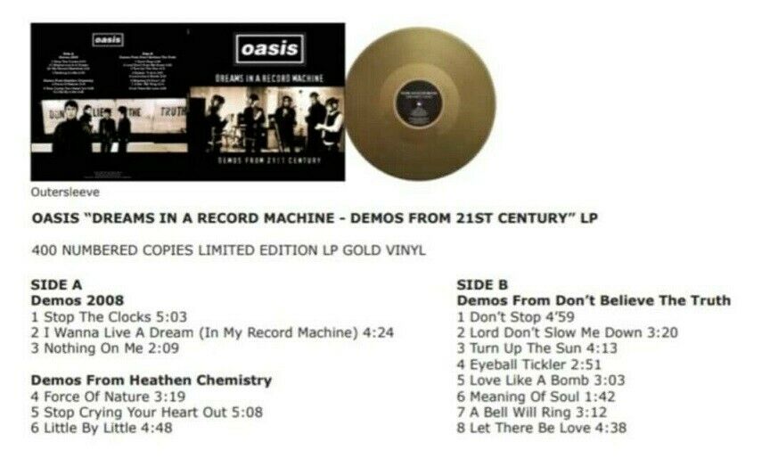 popsike.com - Oasis - Dreams In A Record Machine - Demos Numbered