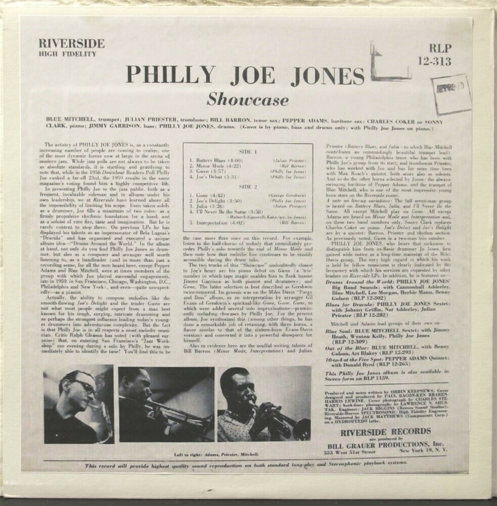 popsike.com - Riverside RLP 12-313 mono dg Philly Joe Jones