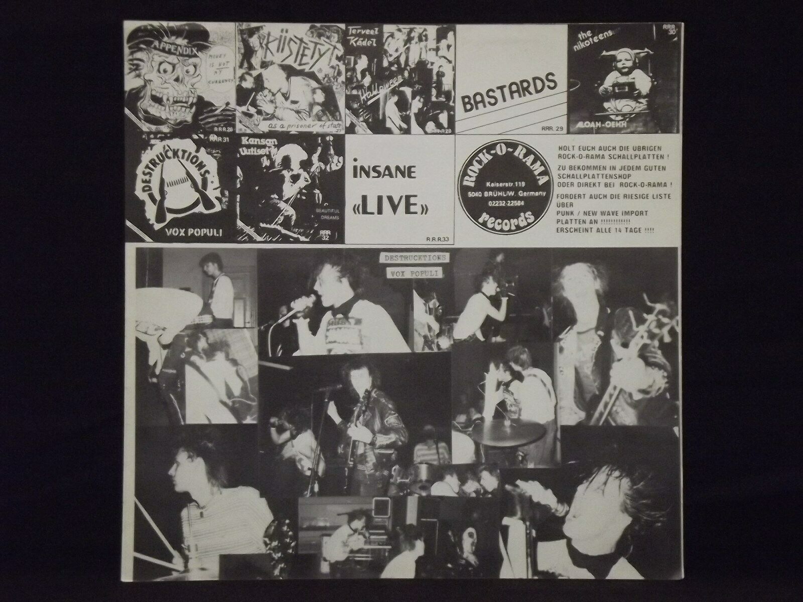 popsike.com - DESTRUCKTIONS - VOX POPULI LP RARE 1983 PRESS W/ INSERT &  BOOKLET HC PUNK , KBD - auction details